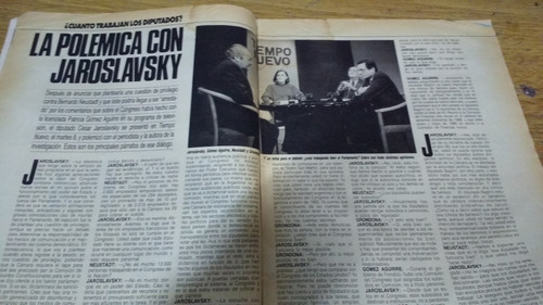 Revista Gente N° 1255 Jaroslavsky Polemica Año 1989