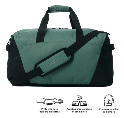 Totto Maleta Deportiva - Bolsa De Viaje | Active Pro M Verde Lisa