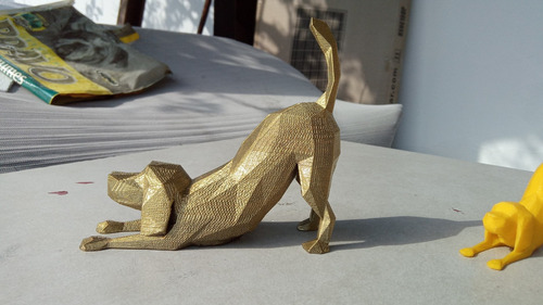 Imagem 3 de 10 de Impressão 3d - Cãozinho De Ouro - Coleção Petmaluco