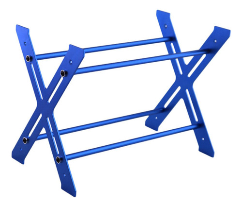 Tiradores De Aleación De Automóvil Rc Rack Rc Soporte Azul