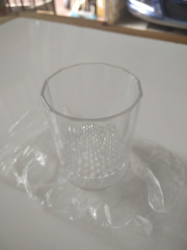 Vasos Transparente Plástico,12 Filos Alta Resistencia,7x8cms