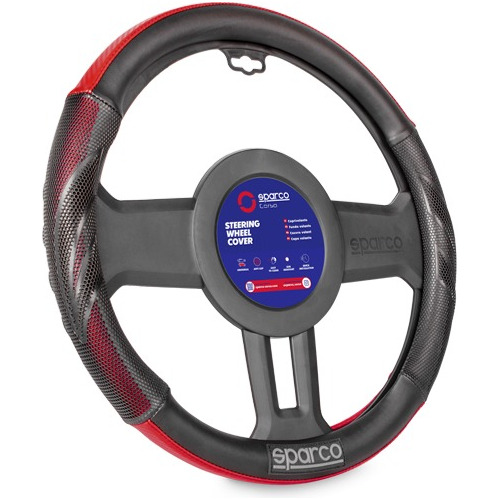 Funda Cubre Volante Forro De Timon Fibra Sparco Sps100bk 