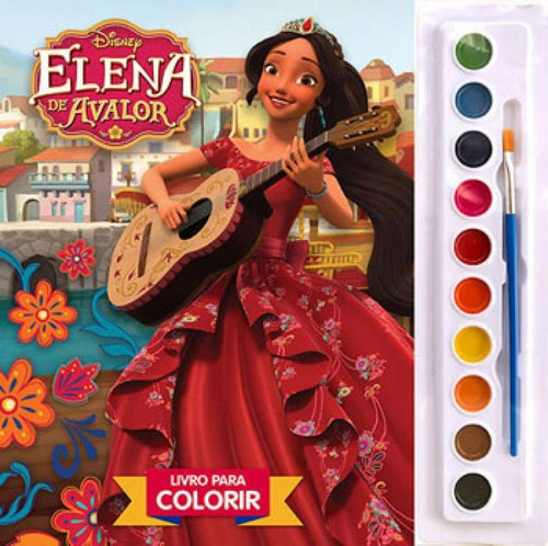 Imagem 1 de 1 de Elena De Avalor - Livro Para Colorir Aquarela