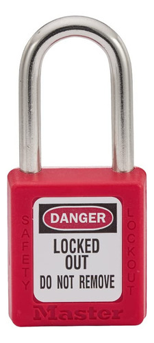 Master Lock 410red Candado De Seguridad Con Bloqueo Y Etique