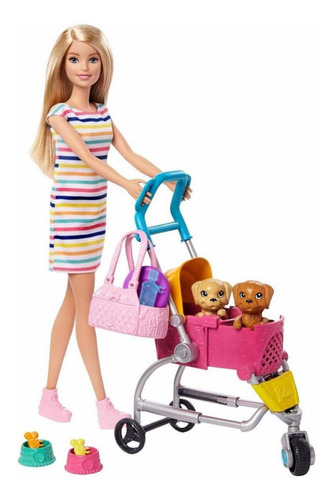 Barbie Carriola De Perritos