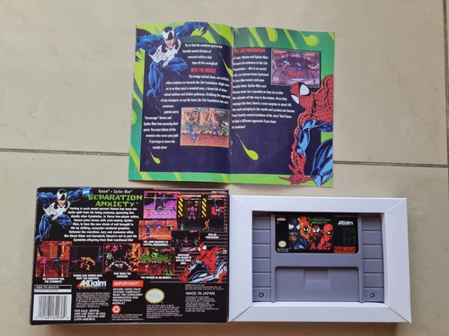 Spiderman Separation Anxiety Rpro, Caja Y Manual Rpro Snes (Usado)