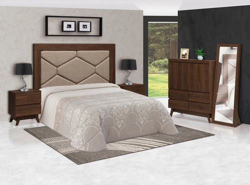 Recamara King Size Kross Nogal Këssa Muebles