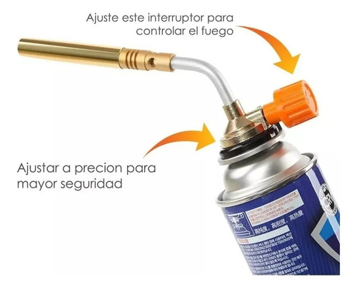 Imagen 2 de 4 de Soplete Flameador Culinaria Joyeria Plomeria + Recarga
