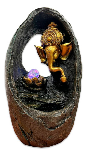 Fuente De Agua Cascada Ganesha Rustica Almazen Deco 60cm