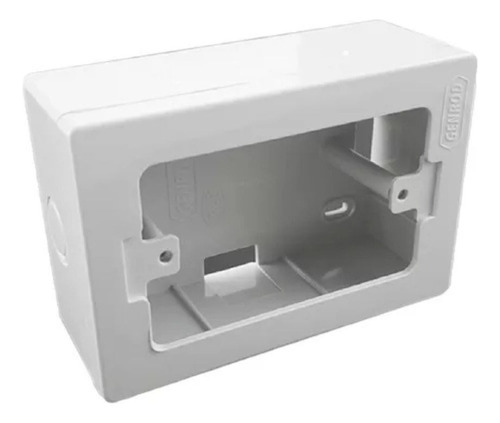 Caja Rectangular Exterior Sobreponer 02215pg Genrod X10 Gris