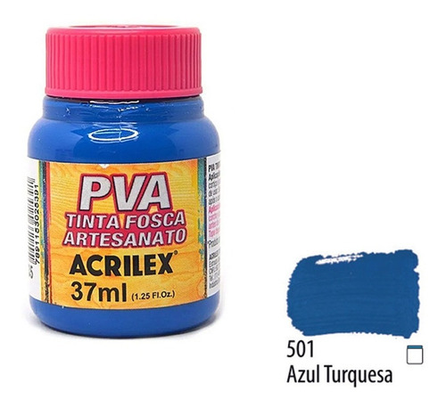 Kit C/ 6 Tintas Pva Fosca P/ Artesanato 37ml Acrilex