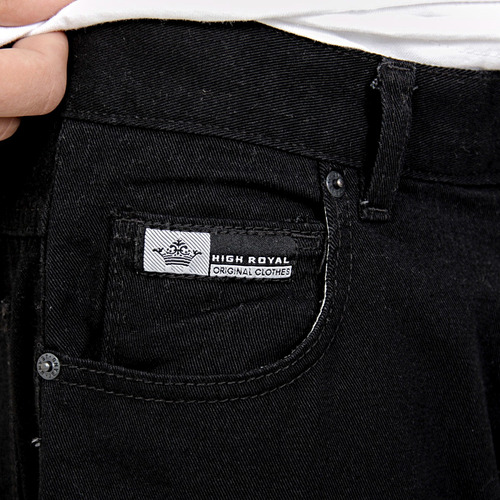 Bermuda Jean Negra Clasica Hombre High Royal