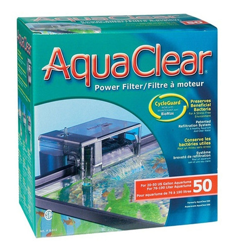 Filtro Cascada Aquaclear 50 (pecera Hasta  190 Lts)