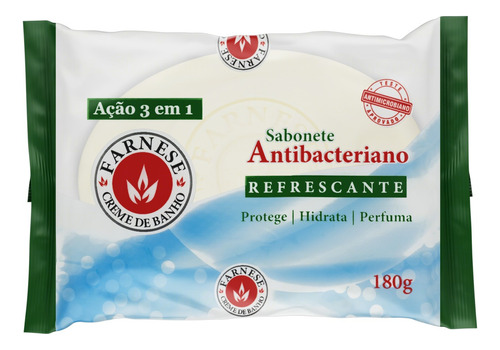 Sabão em barra Farnese Refrescante Antibacteriano de 180 g