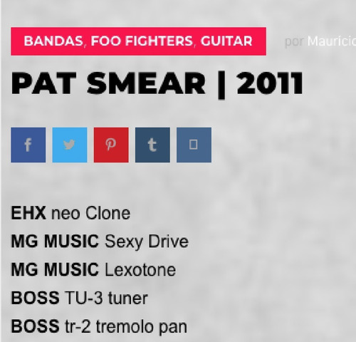 Imagem 5 de 5 de Pedal Mg Music Sexy Drive - Pat Smear Foo Fighters