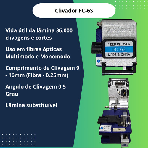 Kit Ferramentas Fibra Óptica Ftth Profissional 13 Peças 10km