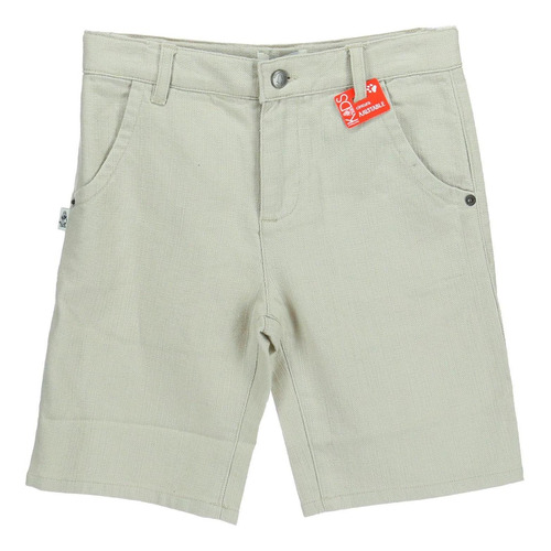 Short Lino Algodon Saturno Beige Hush Puppies Kids