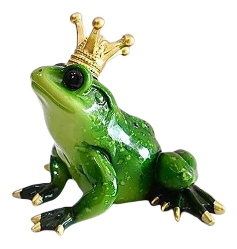 Figuras De Corona Con Rana Verde Divertida Y Encantadora,