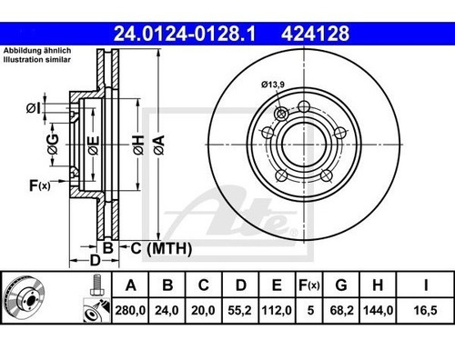 Discos Delanteros Vw Eurovan 1995 2.8 Vr6 138hp (todos) Par