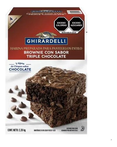 Harina Para Brownies Con Chocolate Triple Ghirardelli 2.26kg