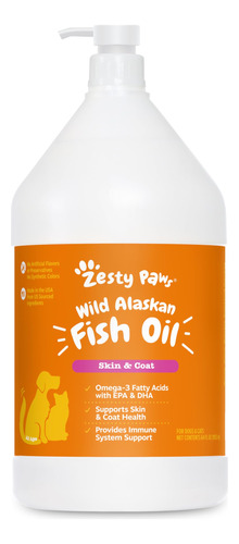 Zesty Paws Omega 3 Salvaje De Alaska Para Perros Y Gatos