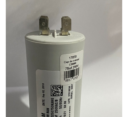 27ato250750kang Capacitor De Trabajo Ngm Cbb60 75µf 250vac/b