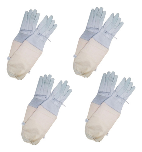 Pack 4 Guantes Apicultor Equipo De Protección Apicola