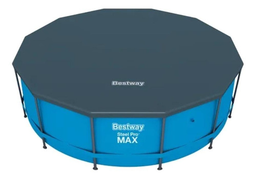 Piscina estructural redonda Bestway 56420 con capacidad de 10250 litros de 3.66m de diámetro azul diseño mosaico