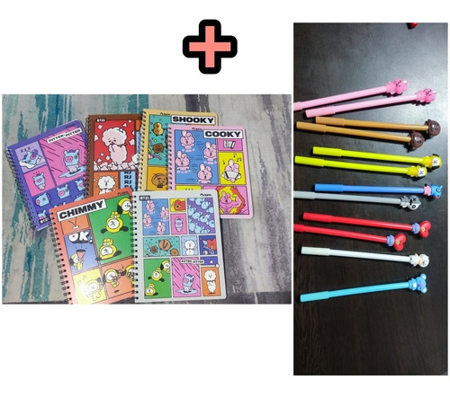 6 Cuadernos Bt21 + 6 Lápices 