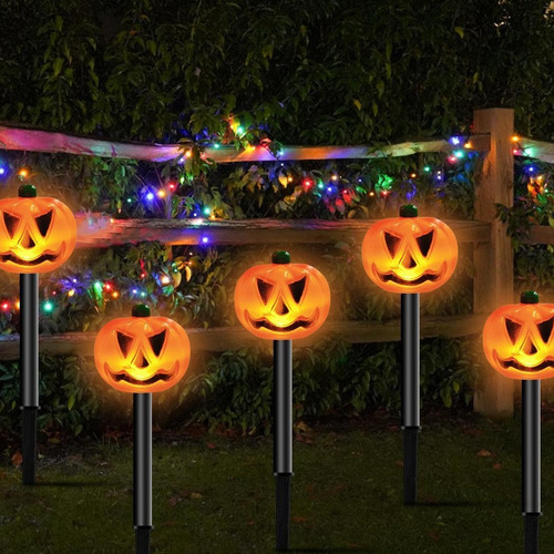 Estacas De Jardín De Calabaza De Halloween Marcador Para Ext