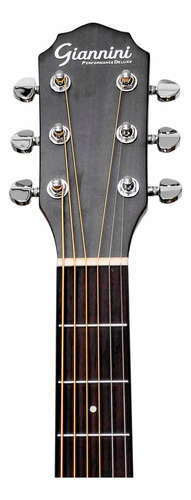 Violão Giannini Drf Dlx Eq Ng Aço El-ac T.maciço Com Bag