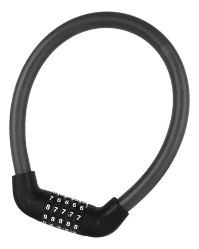 Cable De Bloqueo De Bicicleta Seguro Antirrobo Bloqueo Negro