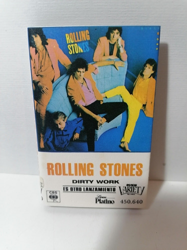 Rolling Stones Dirty Work Casete Ed Uy 1986
