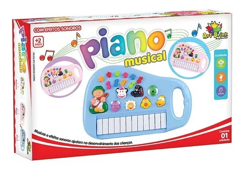 Teclado Piano Musical Infantil com Sons de Animais Trenzinho