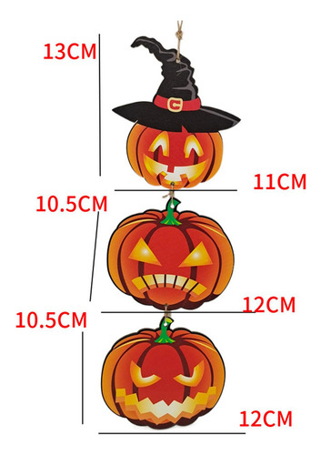 4 Letrero Colgante De Madera For Halloween Calabaza