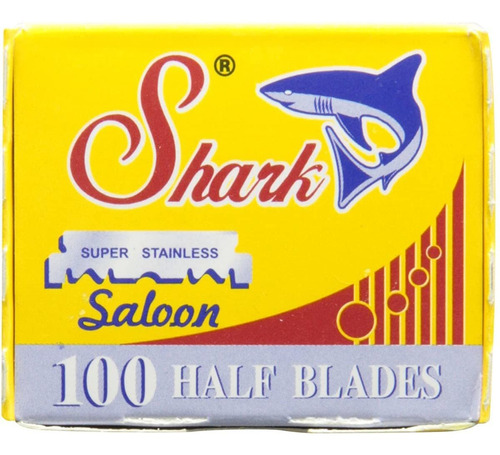 Hoja De Afeitar De Filo Recto Shark Para Navaja De Barbero, 