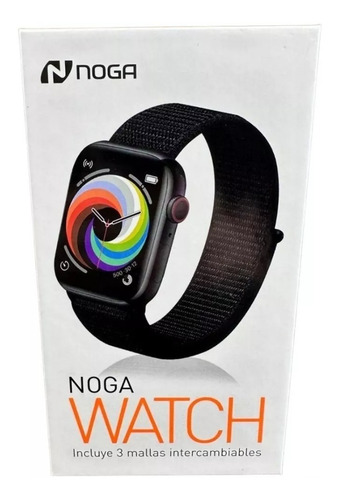 Imagen 7 de 7 de Smartwatch Noga Reloj Inteligente Ng-sw11 + 2 Mallas Nylon