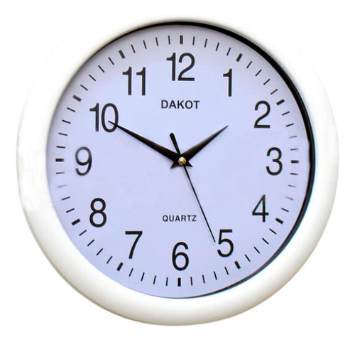 Reloj De Pared Dakot Redondo Con Numeros 27.5 Cm Gtia Newmar