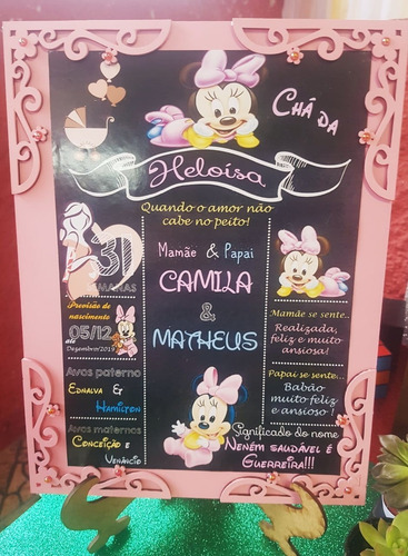 Chalkboard Personalizado - Com Moldura