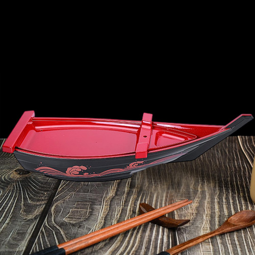Plato Con Forma De Barco De Sushi Plato Para Servir M Rojo