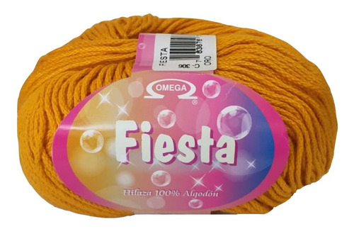 Hilaza Fiesta 100% Algodón Madejas De 100g Color Oro