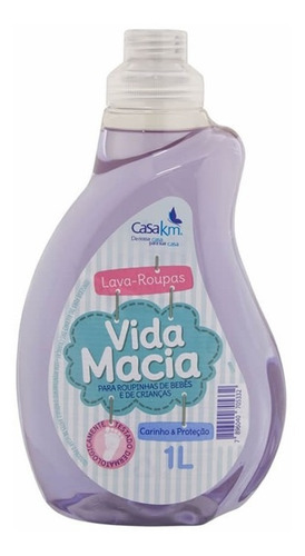Kit C/10 Lava Roupa Vida Macia P/ Roupinha De Bebe 1 Litro