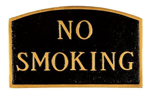 Imagen 1 de 1 de Montague Metal Products Sp9smbg No Smoking Arch Statement Pl