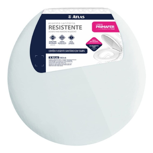 Assento Sanitário Oval Branco Primafer Atlas Pr1064-2