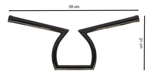 Imagen 2 de 5 de Manillar Keystone Negro Corto Para Harley Davidson
