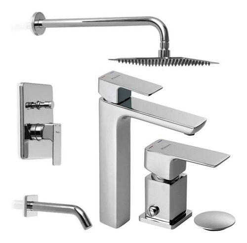 Imagen 1 de 4 de Griferia Baño Arq Monocomando Piazza Ducha Lavat Bide