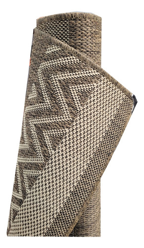 Tapete Sisal Antiderrapante Cleanbege 1,50 X 2,20 Sob Medida Cor Bege Desenho Do Tecido Geométrico
