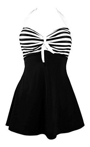 Cocoship Traje De Baño Vintage Sailor Pin Up Retro De Una Pi