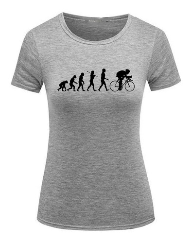 Remera Mujer Algodón Evolución Del Ciclista Bici Cycle 