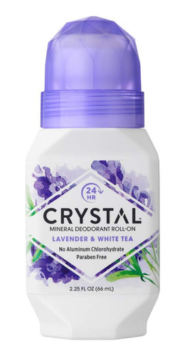 Desodorante Mineral Crystal Roll-on, Lavanda Y Té Blanco 2.